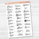 December Wacky Holidays Mini Script Planner Stickers | F17 | E-343