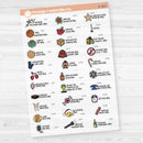 December Wacky Holidays Mini Script Planner Stickers | F17 | E-343