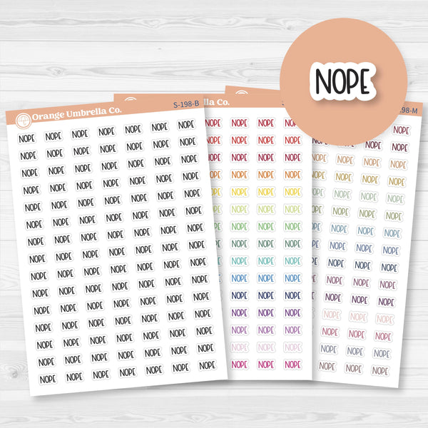 Nope Script Planner Stickers | F8 | S-198