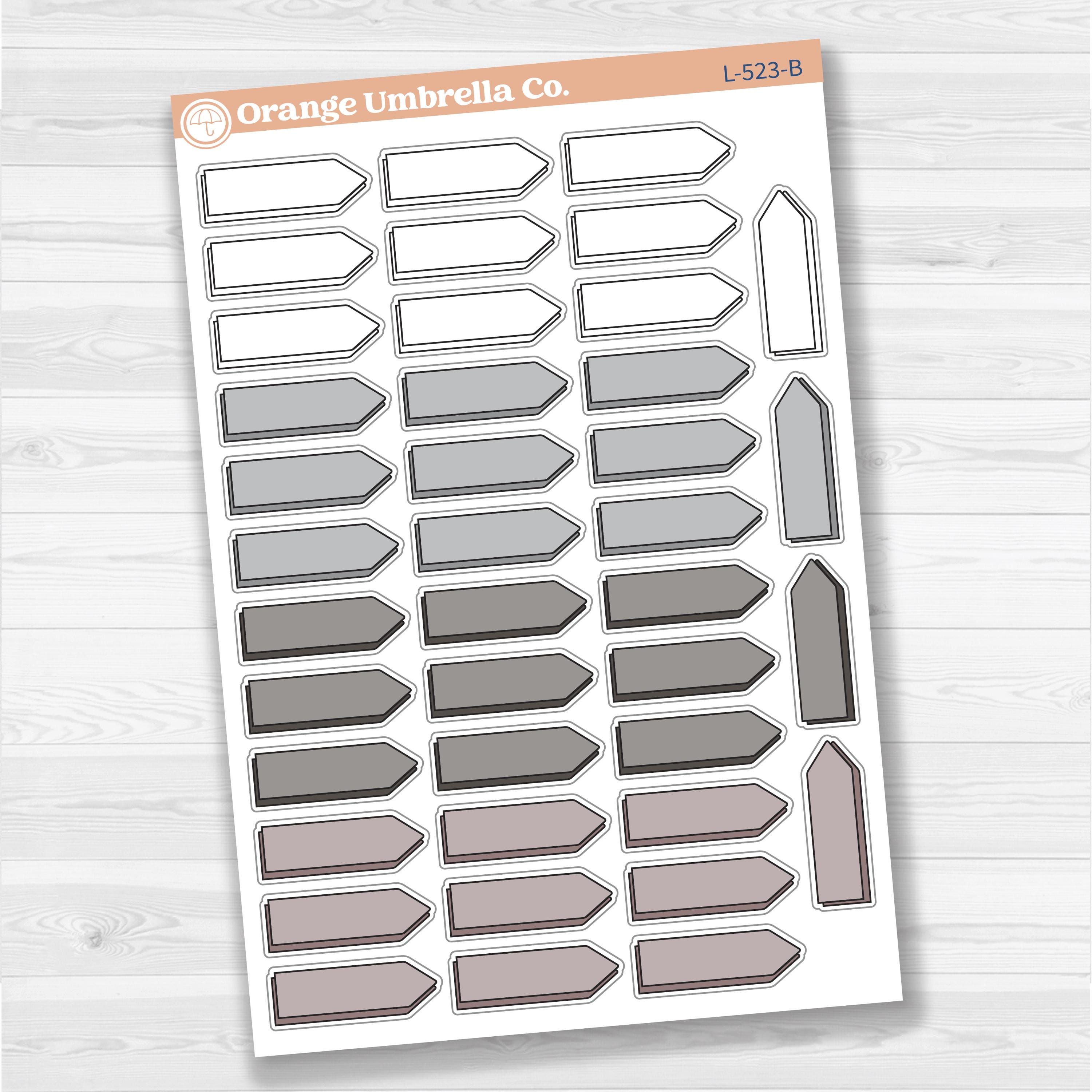 2025 Kit Pointed Shadow Arrow Labels | L-523