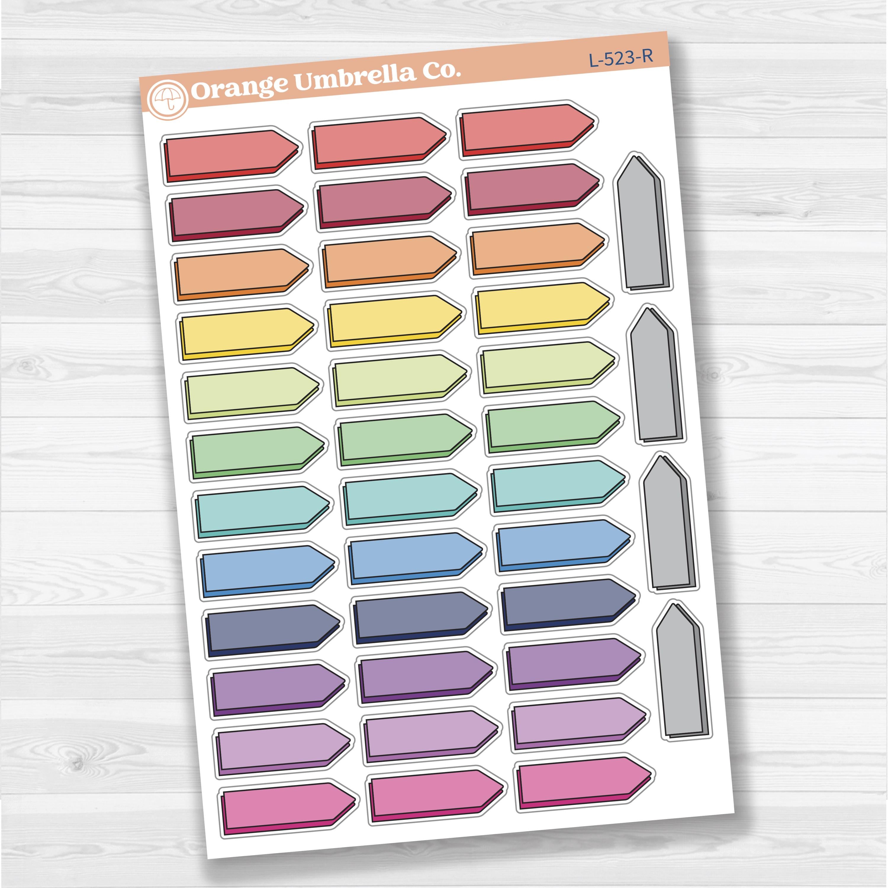 2025 Kit Pointed Shadow Arrow Labels | L-523