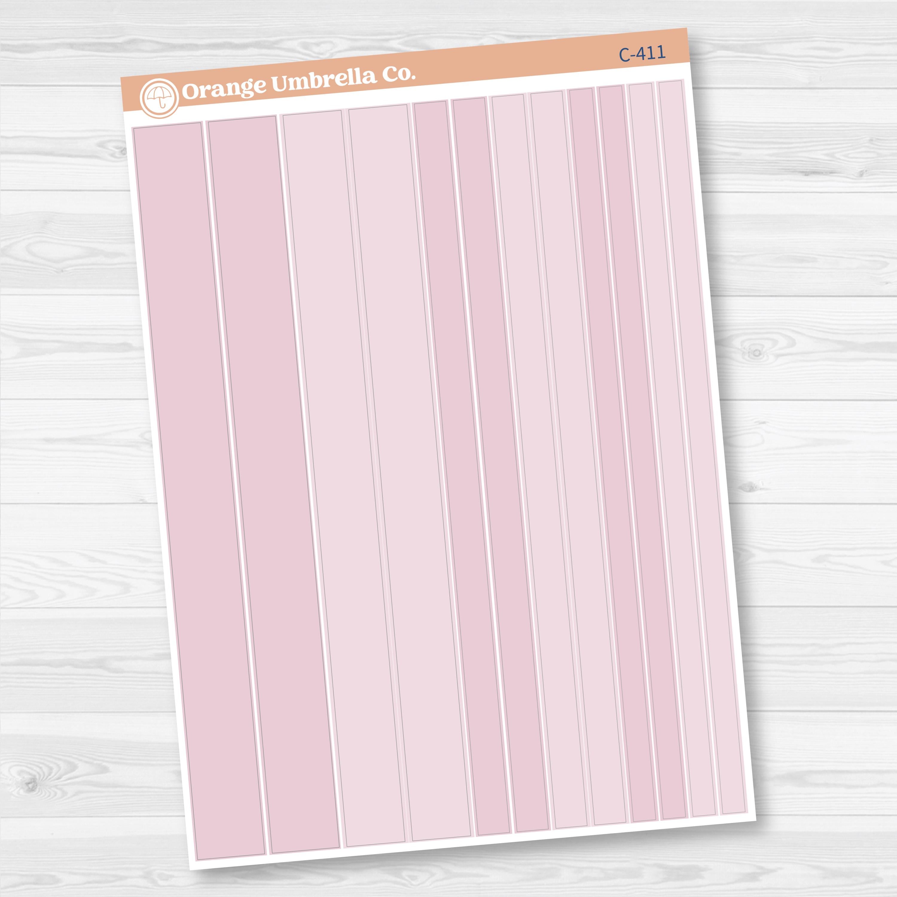 Washi Strip Planner Stickers | Vibrant Color Palette | C-411-C-422