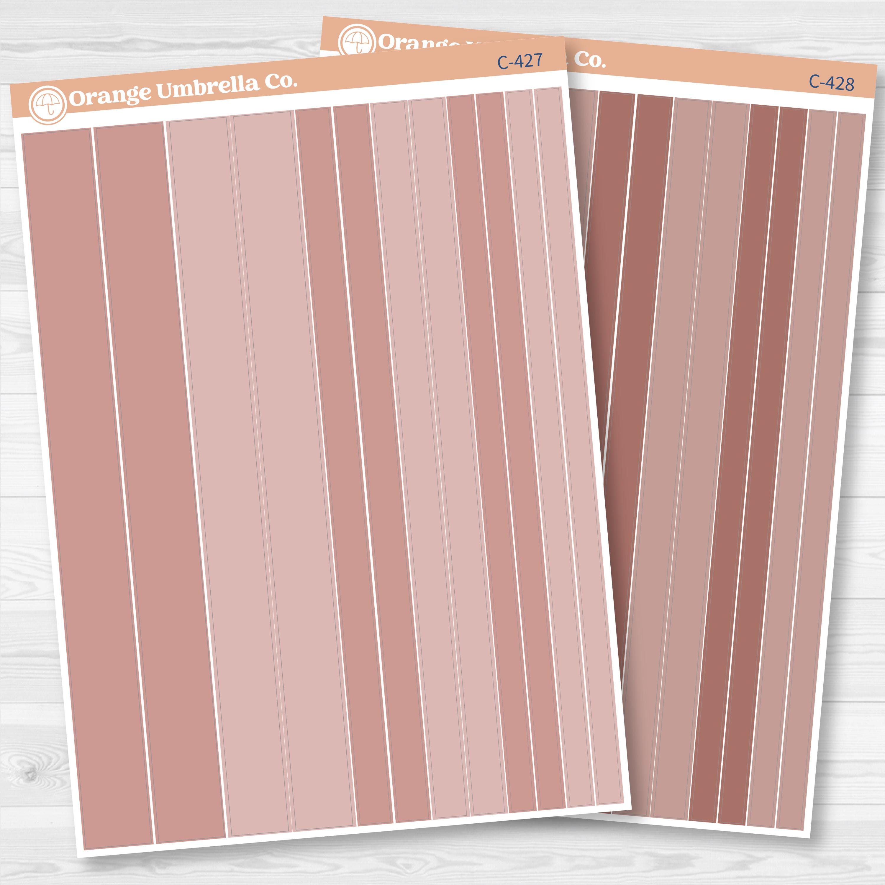 Washi Strip Planner Stickers | Tranquility Color Palette | C-423-C-434