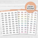 Clean Kitchen Script Planner Stickers | F17 | S-212