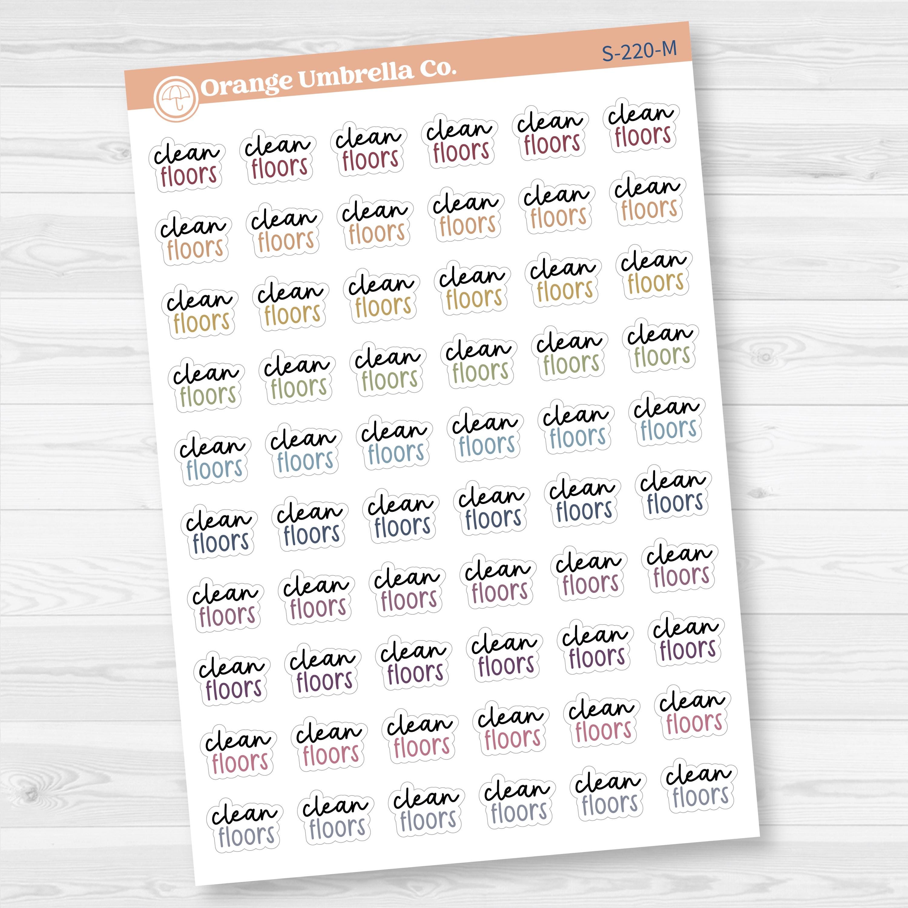 Clean Floors Script Planner Stickers | F17 | S-220