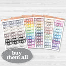 2025 Kit Weather Trackers for Hobonichi Cousin Planner Stickers | F17 | L-525