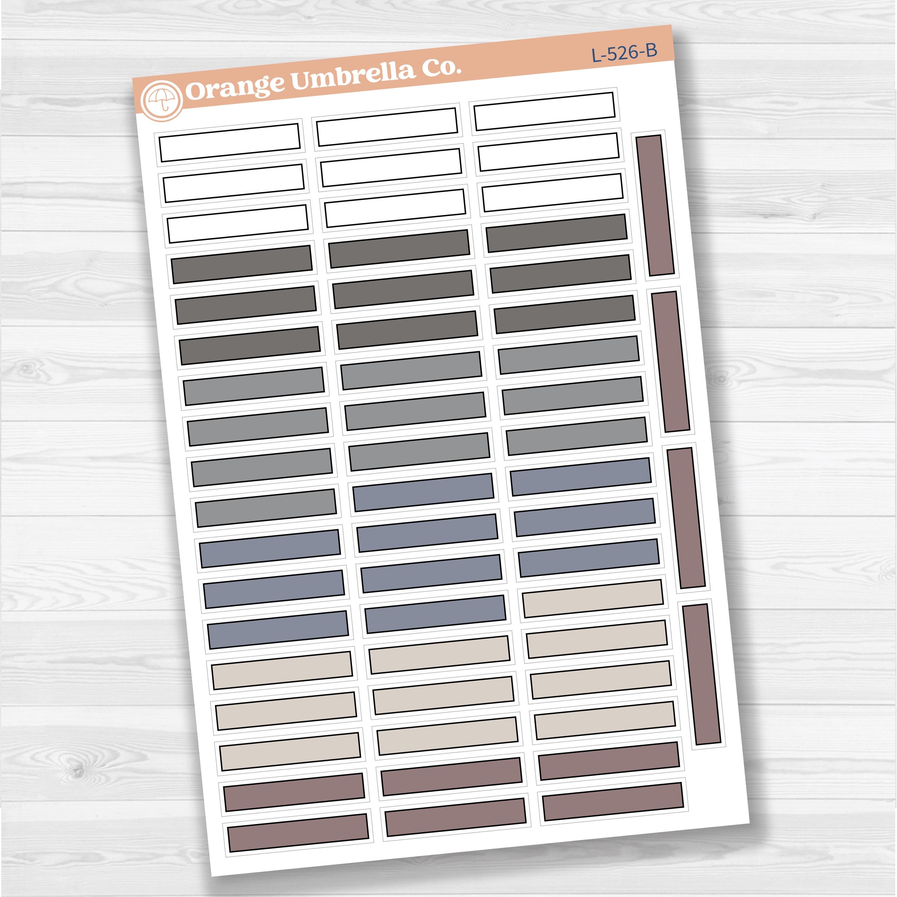 Solid Skinny Labels Planner Stickers | L-526