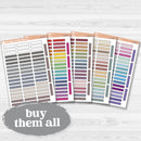 Solid Skinny Labels Planner Stickers | L-526