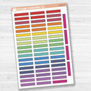 Solid Skinny Labels Planner Stickers | L-526