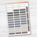Solid Quarter Box Labels Planner Stickers | L-527