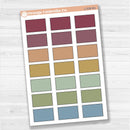 Solid Half Box Labels Planner Stickers | Half Box Appointment Stickers | L-528