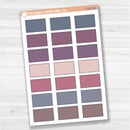 Solid Half Box Labels Planner Stickers | Half Box Appointment Stickers | L-528