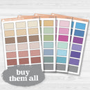 Solid Half Box Labels Planner Stickers | Half Box Appointment Stickers | L-528