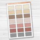 Solid Half Box Labels Planner Stickers | Half Box Appointment Stickers | L-528