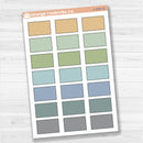 Solid Half Box Labels Planner Stickers | Half Box Appointment Stickers | L-528