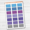 Solid Half Box Labels Planner Stickers | Half Box Appointment Stickers | L-528