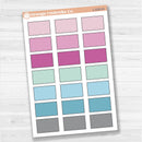 Solid Half Box Labels Planner Stickers | Half Box Appointment Stickers | L-528