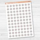 Hand Doodled Baseball Icon Planner Stickers | I-490