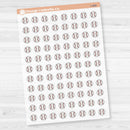 Hand Doodled Baseball Icon Planner Stickers | Clear Matte | I-490-CM