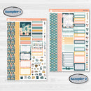 Travel Vacation Planner Kit | Weekly Sticker Kit for Vertical Planners like Erin Condren | Adventure Awaits | KIT-387-A