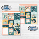 Travel Vacation Planner Kit | Weekly Sticker Kit for Vertical Planners like Erin Condren | Adventure Awaits | KIT-387-A