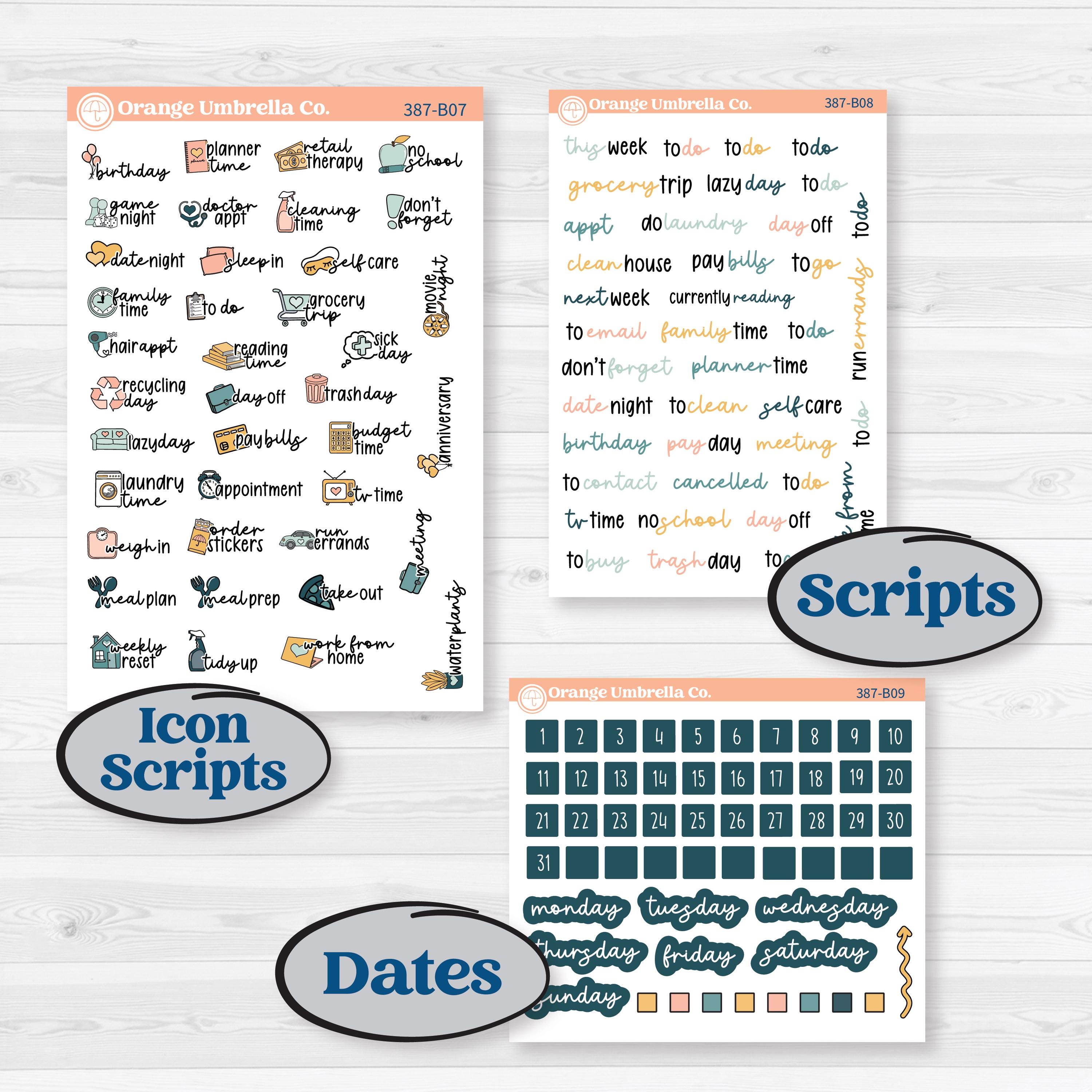 Travel Vacation Planner Kit | Weekly Add-On Planner Kit Stickers | Adventure Awaits | KIT-387-B