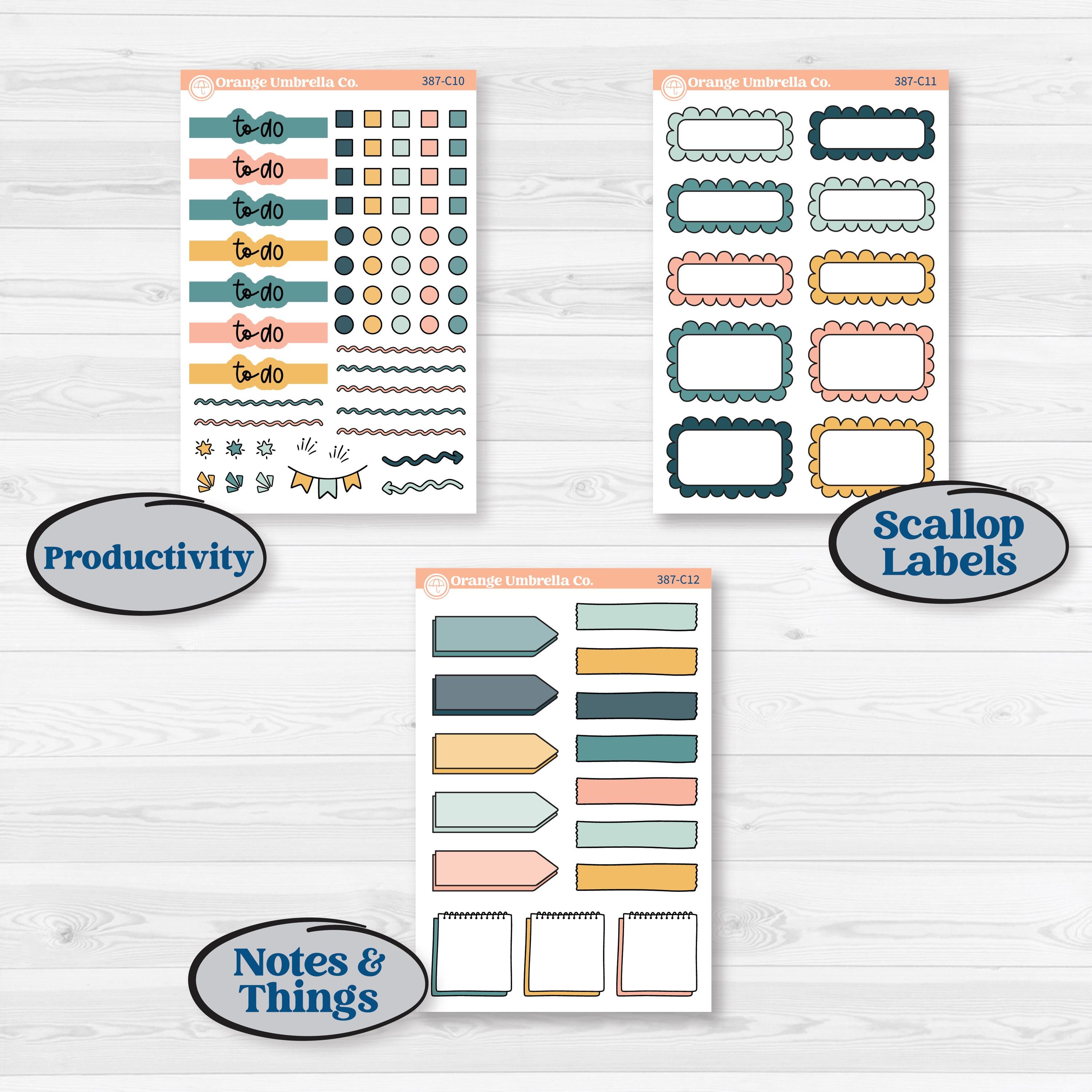 Travel Vacation Planner Kit | Weekly Add-On Labels Planner Kit Stickers | Adventure Awaits | KIT-387-C