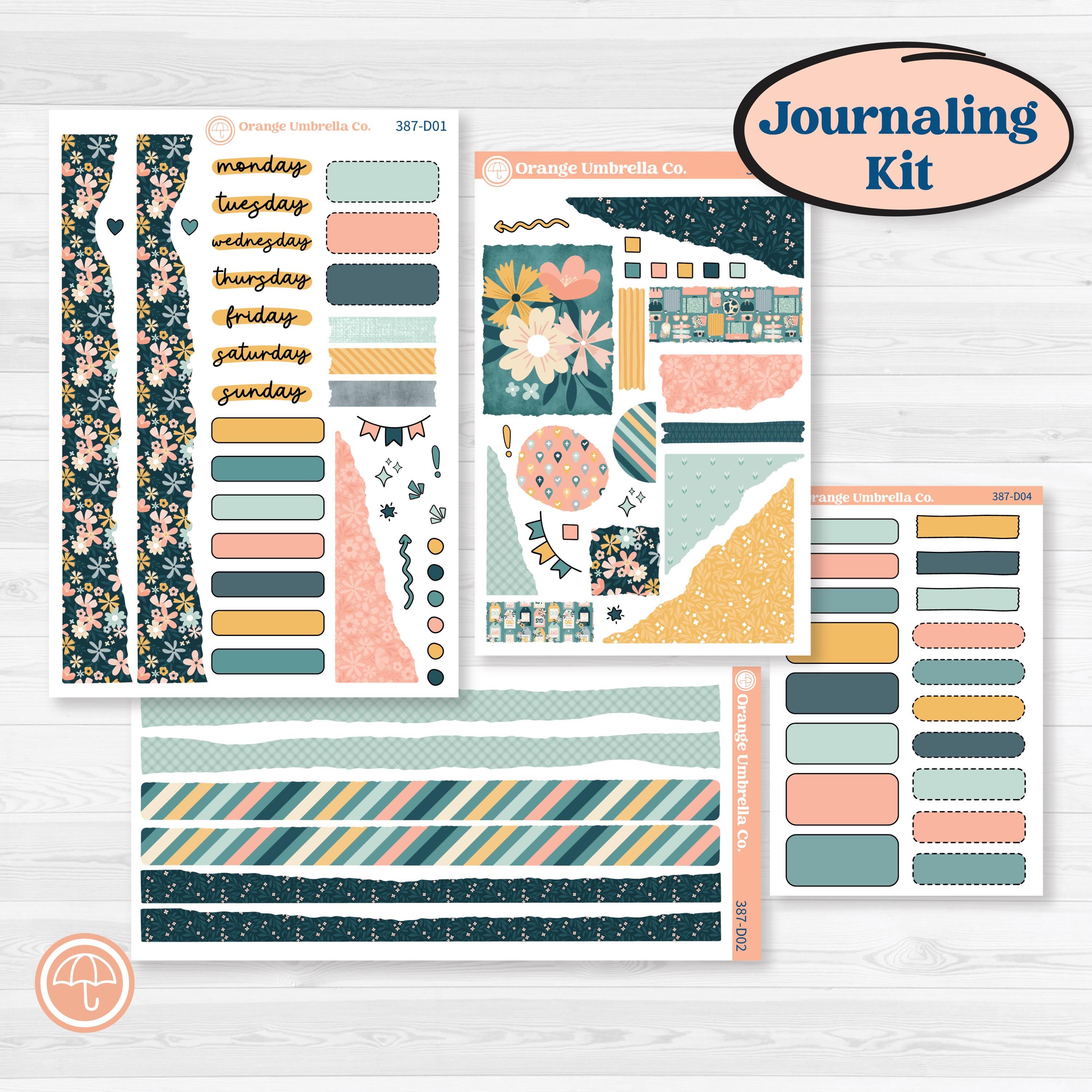 Travel Vacation Planner Kit | Journaling Kit Planner Stickers | Adventure Awaits | KIT-387-D