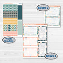 Travel Vacation Planner Kit | 7x9 Plum Daily Planner Kit Stickers | Adventure Awaits | KIT-387-P