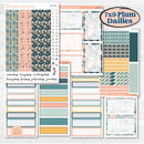 Travel Vacation Planner Kit | 7x9 Plum Daily Planner Kit Stickers | Adventure Awaits | KIT-387-P