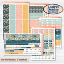 Travel Vacation Planner Kit | Laurel Denise Standard Vertical & Horizontal Planner Kit Stickers | Adventure Awaits | KIT-387-Q