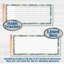 Travel Vacation Planner Kit | 7x9 Erin Condren Life Planner Monthly & Dashboard Planner Kit Stickers | Adventure Awaits | KIT-387-W