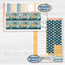 Travel Vacation Planner Kit | 7x9 Erin Condren Life Planner Monthly & Dashboard Planner Kit Stickers | Adventure Awaits | KIT-387-W