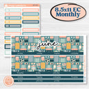Travel Vacation Planner Kit | 8.5 x 11 Erin Condren Monthly Planner Kit Stickers | Adventure Awaits | KIT-387-X