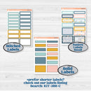 Summer Ocean Beach Kit | A5 Compact Vertical Planner Kit Stickers for Erin Condren | Seas the Day | KIT-388-G