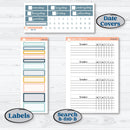 Summer Ocean Beach Kit | Plum Vertical Priorities 7x9 Planner Kit Stickers | Seas the Day | KIT-388 -J