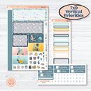 Summer Ocean Beach Kit | Plum Vertical Priorities 7x9 Planner Kit Stickers | Seas the Day | KIT-388 -J