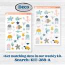 Summer Ocean Beach Kit | Freestyle Kit Any Planner Kit Stickers | Seas the Day | KIT-388-K