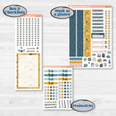 Summer Ocean Beach Kit | A5 Daily Duo Planner Kit Stickers | Seas the Day | KIT-388-L