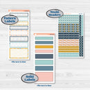 Summer Ocean Beach Kit | 7x9 Erin Condren Daily Duo Planner Kit Stickers | Seas the Day | KIT-388-M