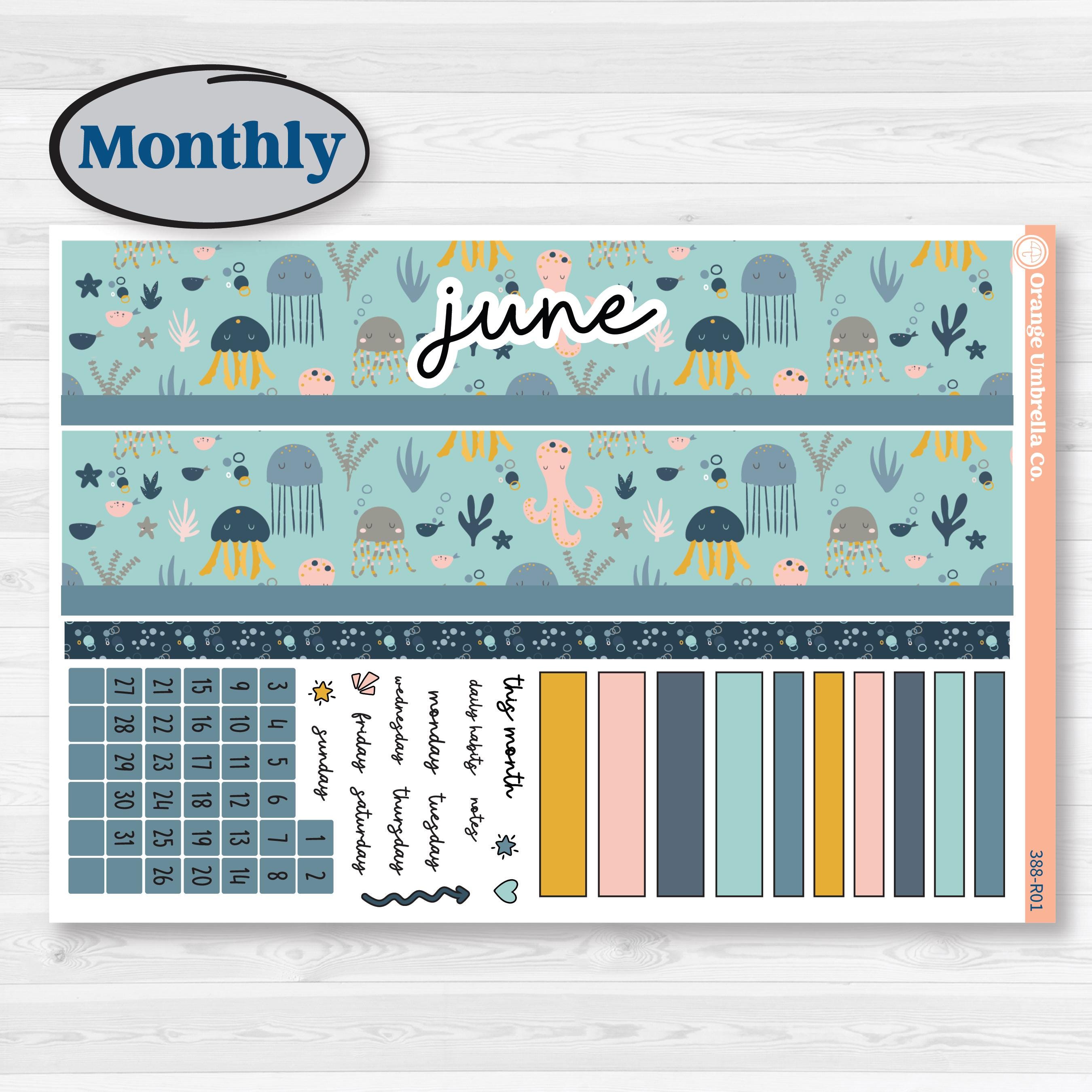 Summer Ocean Beach Kit | Laurel Denise Portrait Planner Kit Stickers | Seas the Day | KIT-388-R