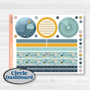 Summer Ocean Beach Kit | A5 Plum Monthly & Dashboard Planner Kit Stickers | Seas the Day | KIT-388-S