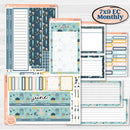 Summer Ocean Beach Kit | 7x9 Erin Condren Life Planner Monthly & Dashboard Planner Kit Stickers | Seas the Day | KIT-388-W