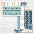 Summer Ocean Beach Kit | 7x9 Erin Condren Life Planner Monthly & Dashboard Planner Kit Stickers | Seas the Day | KIT-388-W