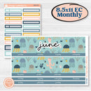 Summer Ocean Beach Kit | 8.5 x 11 Erin Condren Monthly Planner Kit Stickers | Seas the Day | KIT-388-X