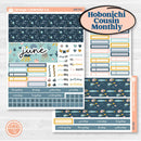 Summer Ocean Beach Kit | Hobonichi Cousin Monthly Planner Kit Stickers | Seas the Day | KIT-388-Y