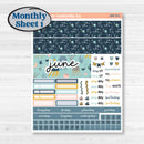 Summer Ocean Beach Kit | Hobonichi Cousin Monthly Planner Kit Stickers | Seas the Day | KIT-388-Y