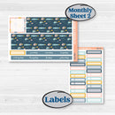 Summer Ocean Beach Kit | Hobonichi Cousin Monthly Planner Kit Stickers | Seas the Day | KIT-388-Y