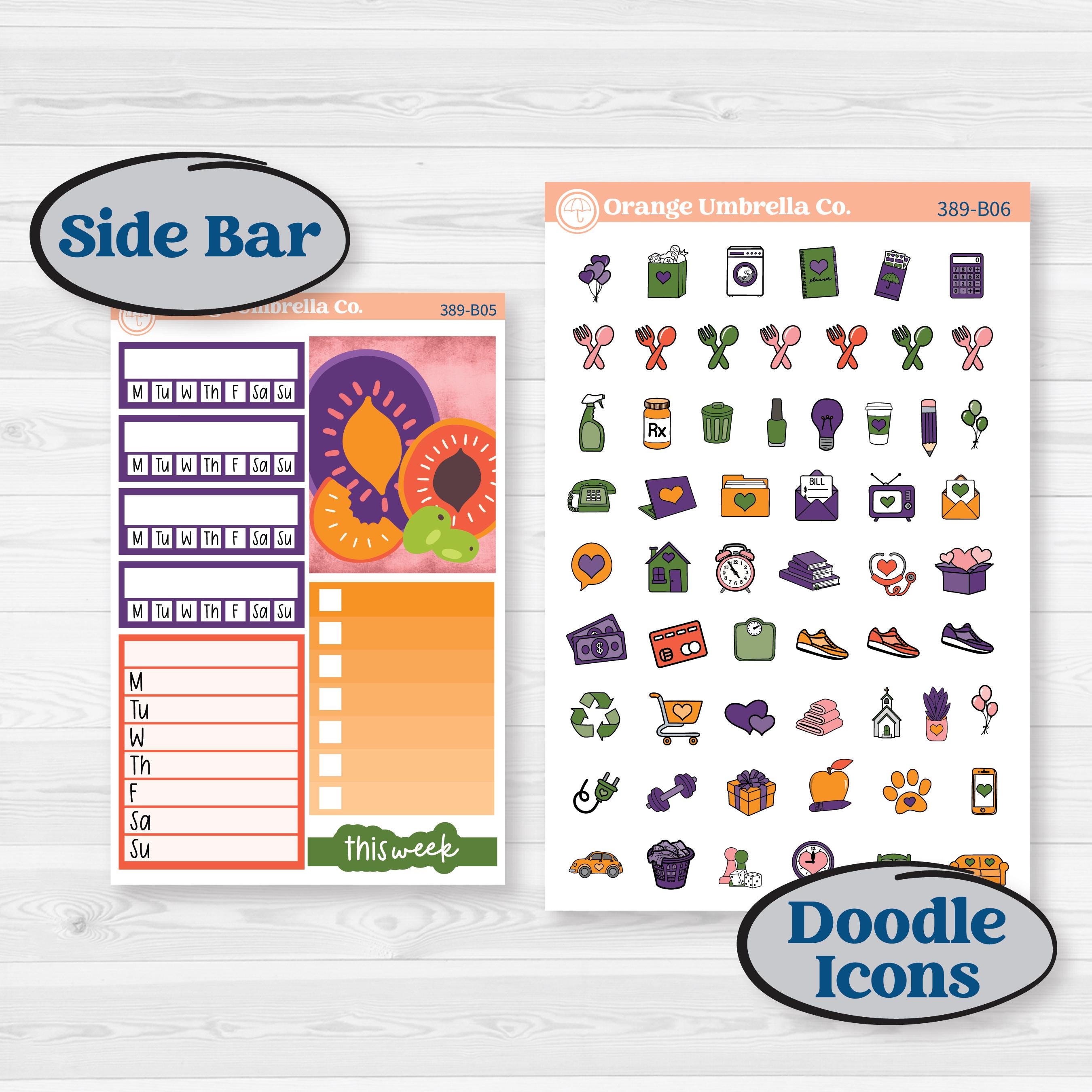 Summer Fruit Kit | Weekly Add-On Planner Kit Stickers | Ripe | KIT-389-B