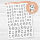 Gerbil | Hamster | Guinea Pig | Hand Doodled Icons Planner Stickers | Clear Matte | I-099-BCM